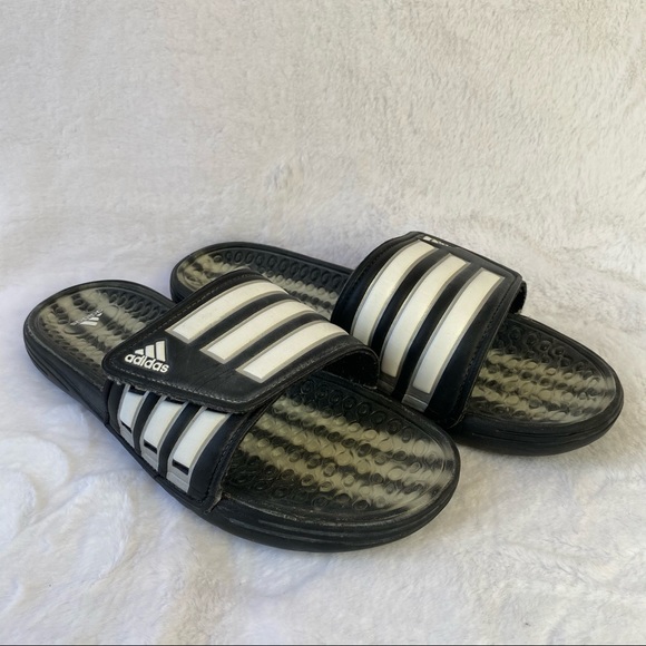 mens adidas velcro slides